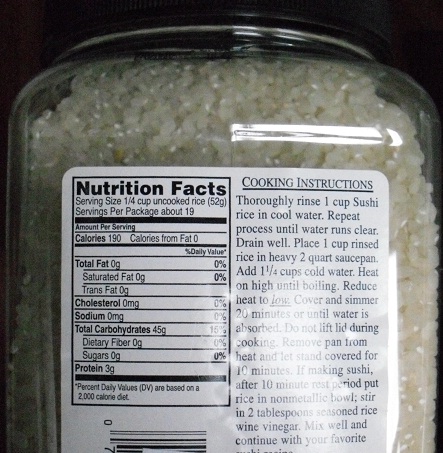 Rice Nutrition Info