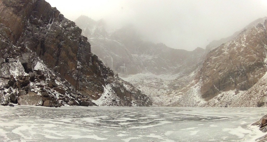 Chasm Lake in snow