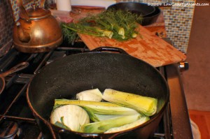 Fennel and leeks for roasting