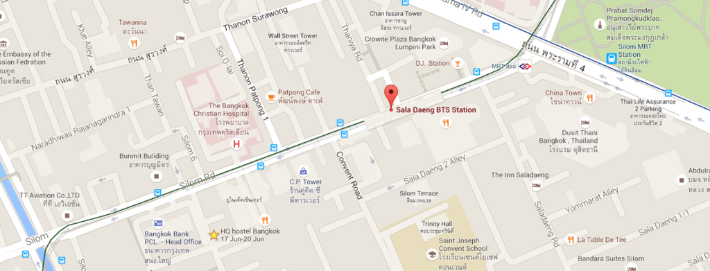 Map of Silom Road