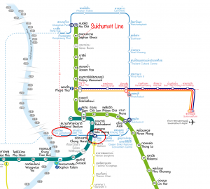 Bangkok BTS and MRT map