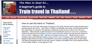 Train travel in Thailand